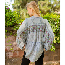 Load image into Gallery viewer, Printed Patchwork Mix Media Top