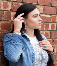 Load image into Gallery viewer, Anemone Blue Turquoise and Sterling Silver Statement Ring