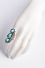 Load image into Gallery viewer, Turquoise Waterfall Stone Ring