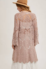 Load image into Gallery viewer, Amarie Crochet Open Front Bell Sleeve Cardigan
