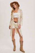 Load image into Gallery viewer, Amarie Crochet Open Front Bell Sleeve Cardigan