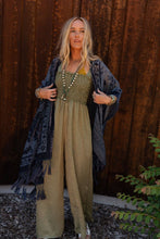 Load image into Gallery viewer, Crushin' On You Velvet Kimono - Navy Blue