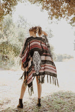 Load image into Gallery viewer, Bohemian Cow Skull Serape Ruana