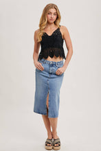 Load image into Gallery viewer, Trista Crochet Lace Tank in Natural