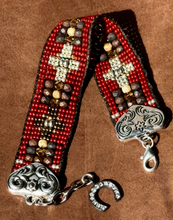 Load image into Gallery viewer, Sterling Silver & Gemstone Beaded Cuff