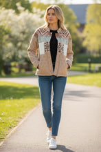 Load image into Gallery viewer, Light French Beige Aztec Quilted Patchwork Western Jacket