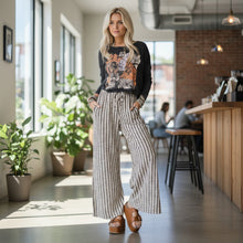 Load image into Gallery viewer, Ibiza Breeze Drawstring Pants - Taupe Black