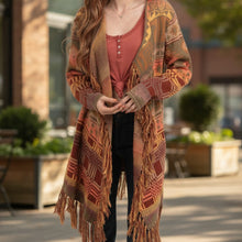 Load image into Gallery viewer, Cammie Aztec Cascade Fringe Cardigan