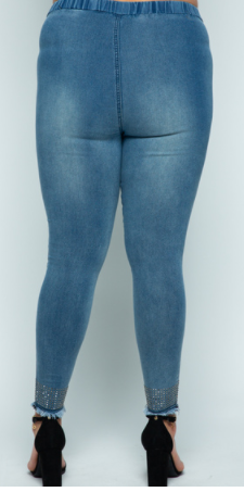 Calça legging online estilo jeans