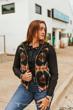 Load image into Gallery viewer, Black Orange Beige Quilted Lined Zip-up Vest
