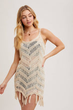 Load image into Gallery viewer, Demetria Fringe Mini Dress
