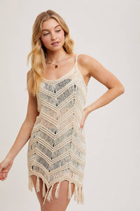 Demetria Fringe Mini Dress