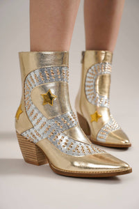 ARISA-80 Star-Studded Western Cowgirl Boots