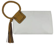Load image into Gallery viewer, Cuff Handle Tassel Wristlet Clutch
