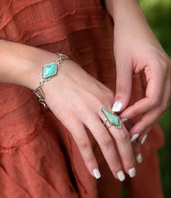 Load image into Gallery viewer, Anemone Blue Turquoise and Sterling Silver Statement Ring
