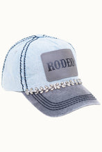 Load image into Gallery viewer, RODEO Two-Toned Dad Cap with Vegan Leather Bill +Leatherette
