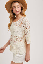 Load image into Gallery viewer, Clover Crochet Lace Top
