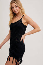 Load image into Gallery viewer, Demetria Fringe Mini Dress
