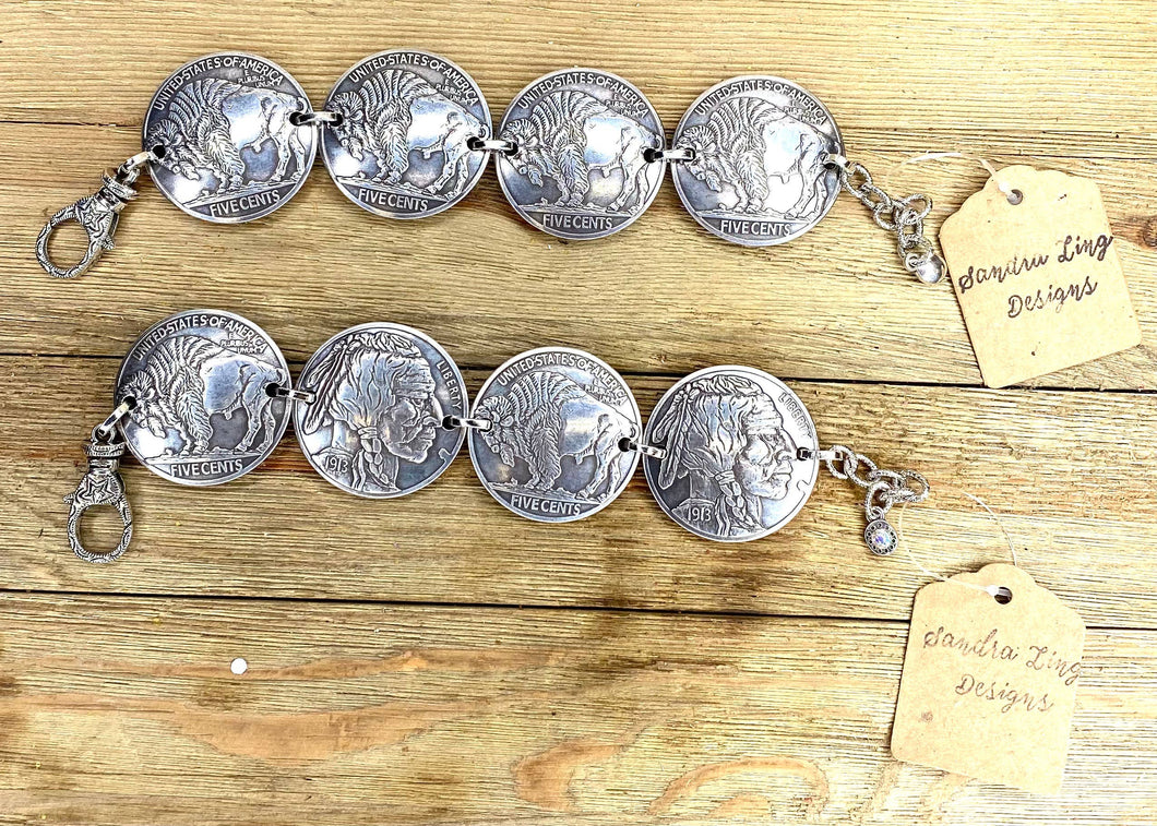 Etta Buffalo Chief Coin Bracelet