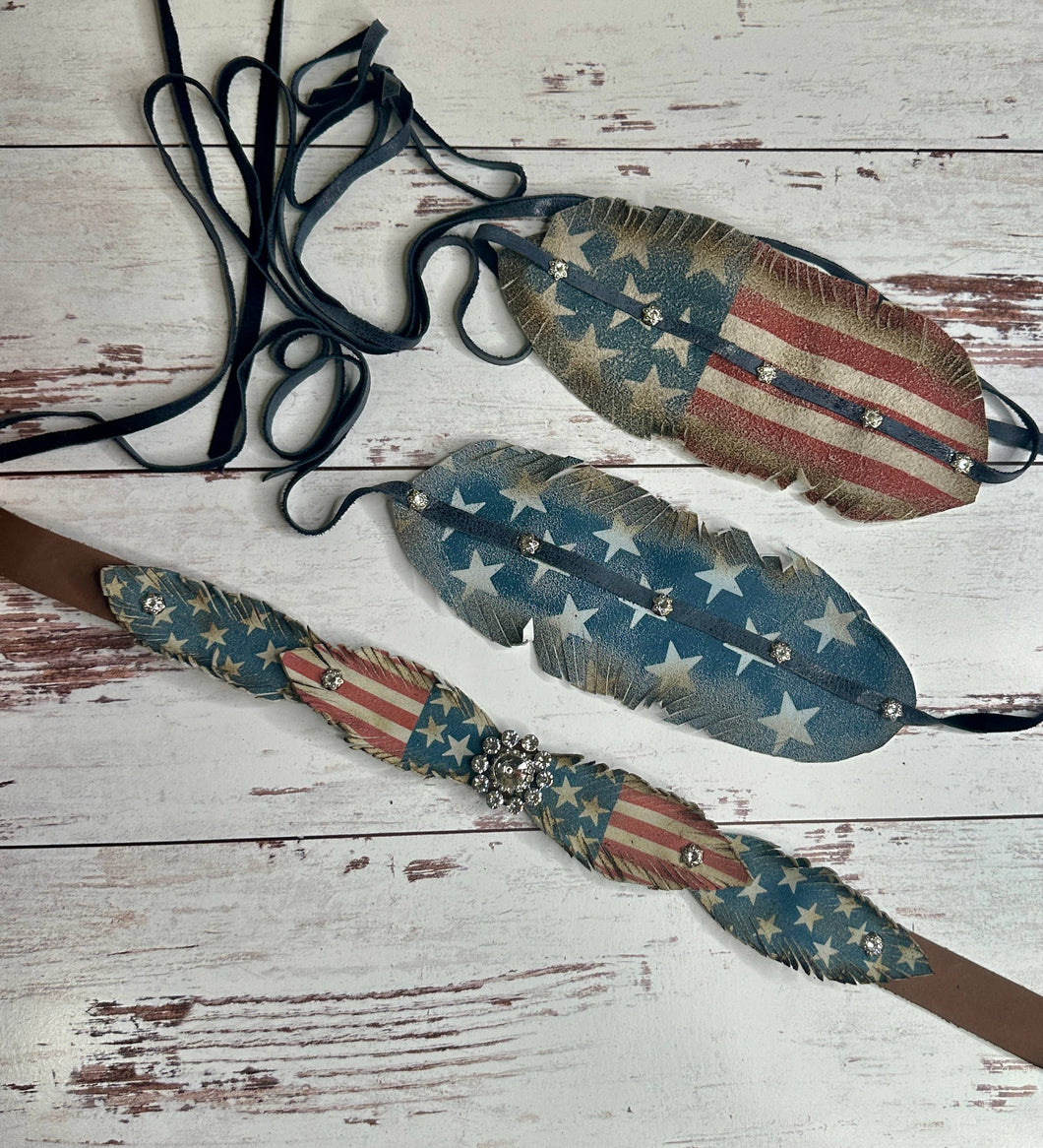 Large Feather Flag Hatband