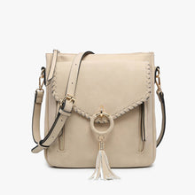 Load image into Gallery viewer, Layla Faux Suede Whipstitch Crossbody w/ Tassel
