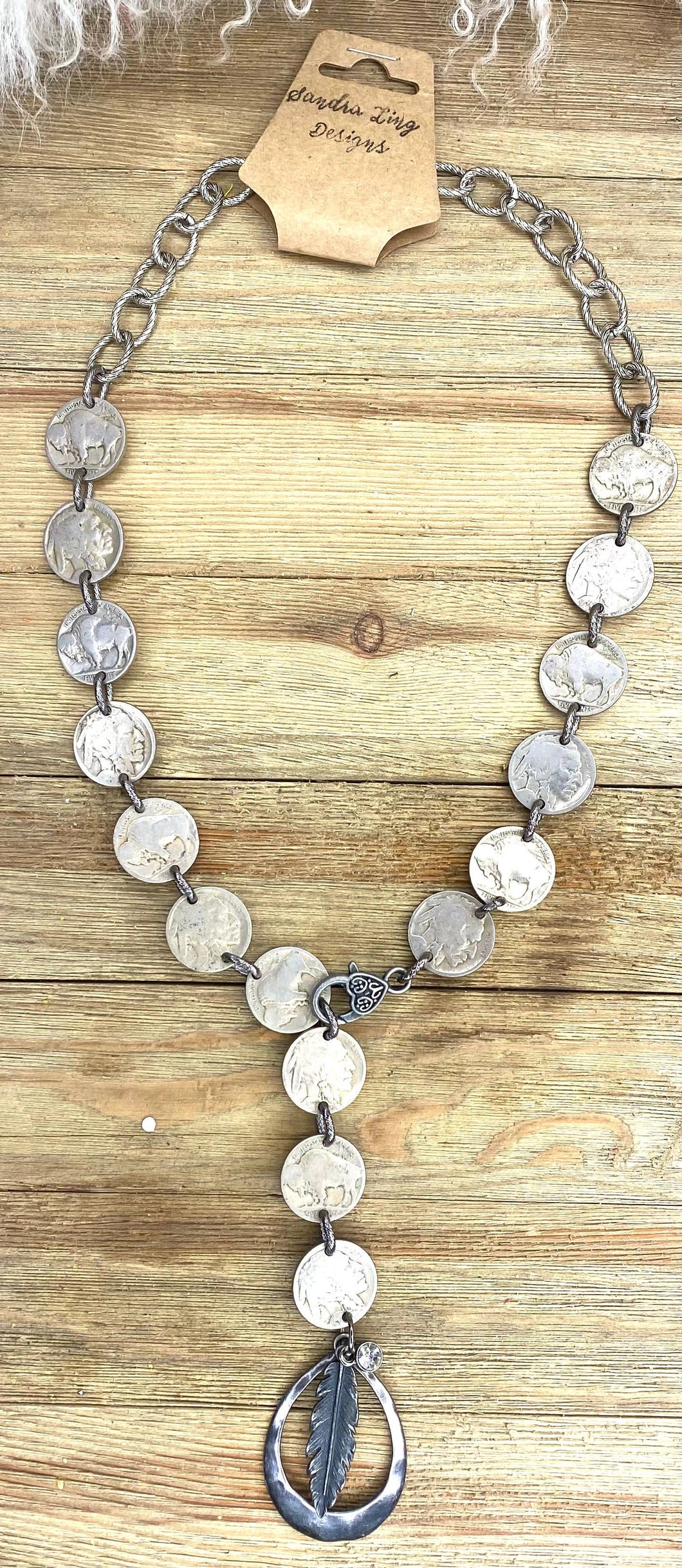 Rose Buffalo Trail Coin Necklace