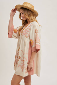 Margot Embroidered Babydoll Dress