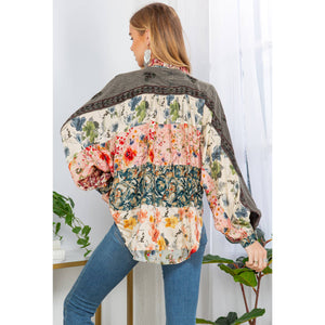 Bishop Sleeves Loose Western Printed Shirt Top