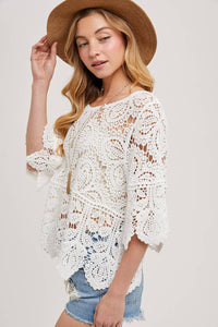 Clover Crochet Lace Top