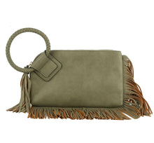 Load image into Gallery viewer, Fringe Soft Vegan Leather Wristlet/Clutch
