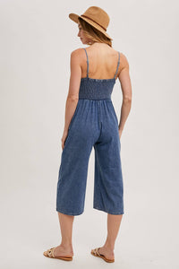 Emile Acid Washed Denim Jumpsuit
