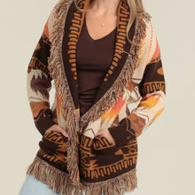 Load image into Gallery viewer, Carlie Fringe Shawl Aztec Cardigan
