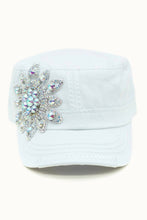 Load image into Gallery viewer, Sunflower Bejeweled Glitz Cadet Cap, Adjustable
