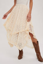 Load image into Gallery viewer, Aria Lace Tiered Midi Skirt
