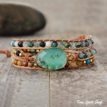 Load image into Gallery viewer, Green Jade &amp; Jasper Wrap Bracelet
