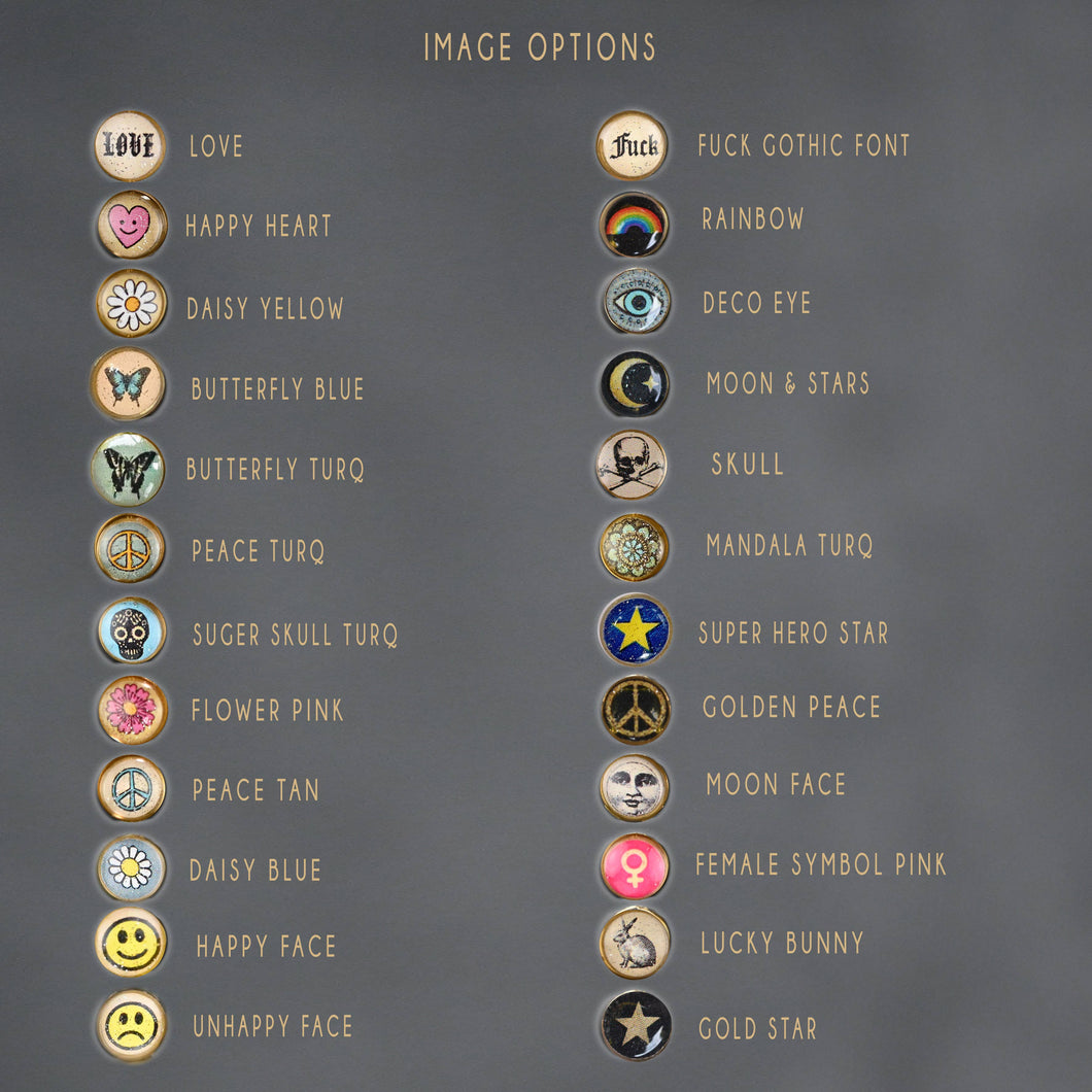 Small Picture Stud Earrings