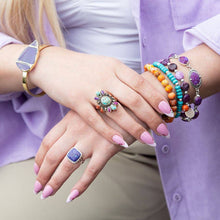 Load image into Gallery viewer, Native Color Turquoise Multi Stone Ring

