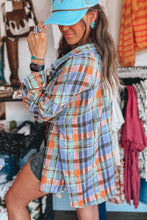 Load image into Gallery viewer, Vintage Plaid Loose Button-Up

