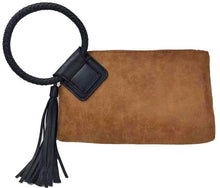 Load image into Gallery viewer, Cuff Handle Tassel Wristlet Clutch
