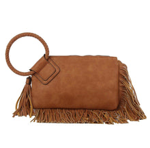 Load image into Gallery viewer, Fringe Soft Vegan Leather Wristlet/Clutch
