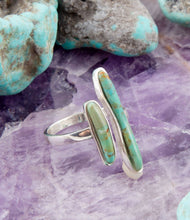Load image into Gallery viewer, Size Adjustable Turquoise and Sterling Silver RIng
