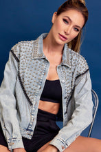 Load image into Gallery viewer, Rivir Denim Jacket With Metal Fringe
