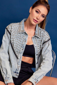 Rivir Denim Jacket With Metal Fringe