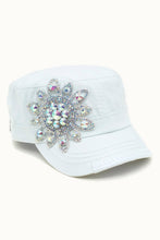 Load image into Gallery viewer, Sunflower Bejeweled Glitz Cadet Cap, Adjustable
