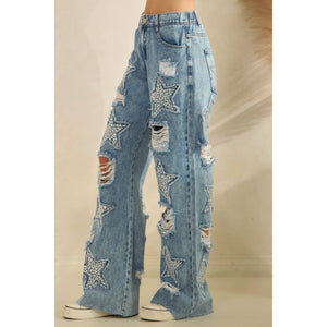 Starlee Washed Stone Star Pants