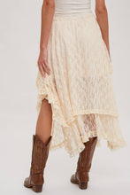 Load image into Gallery viewer, Aria Lace Tiered Midi Skirt
