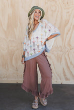 Load image into Gallery viewer, Saturdays Ruffle Wide Leg Pants - Dark Mocha
