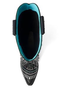 Adela Fringe Cowgirl Boots with Rhinestone Accents