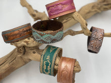 Load image into Gallery viewer, Hand Tooled Leather Cuff Bracelet
