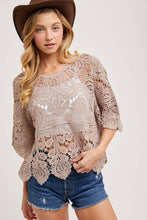 Load image into Gallery viewer, Clover Crochet Lace Top
